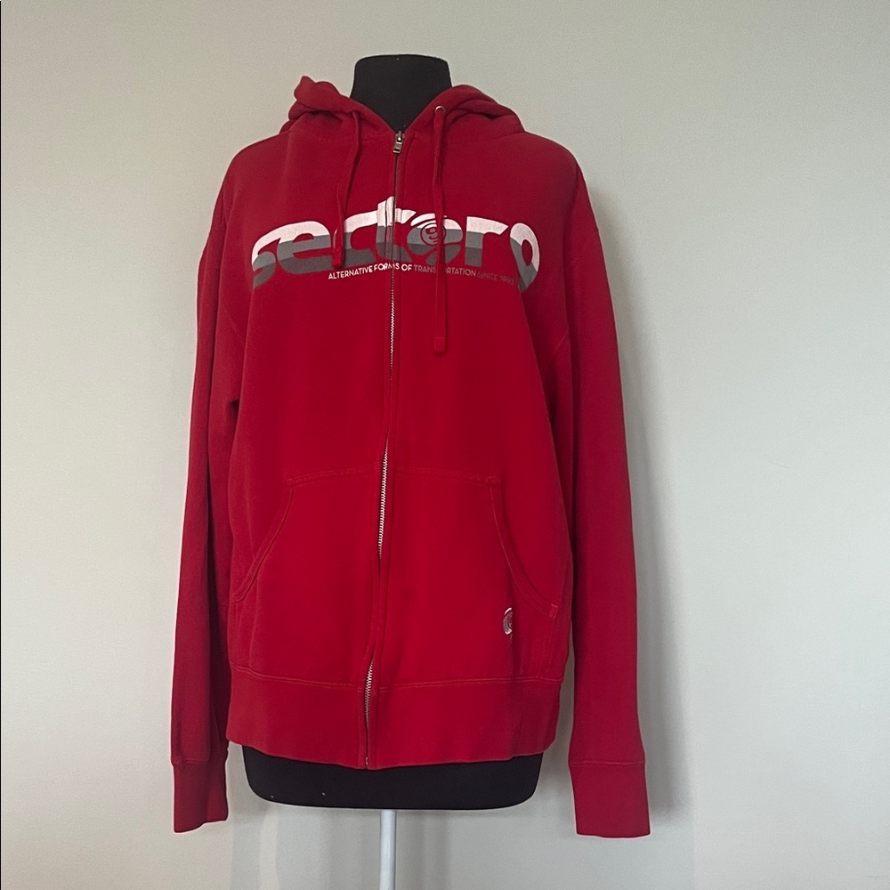 VTG Sector 9 red zip up sweater